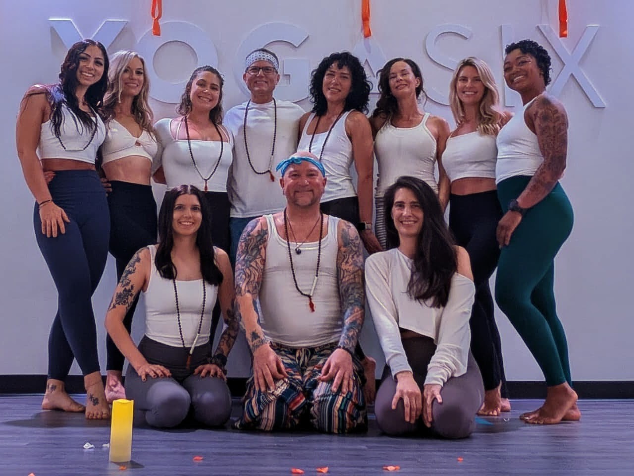 Matthew Draggoo with YogaSix teacher training group
